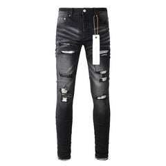 Mens trendy purple jeans 100% cotton Pure Cotton High Street Trend