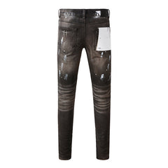 Mens trendy purple jeans 100% cotton Pure Cotton High Street Trend