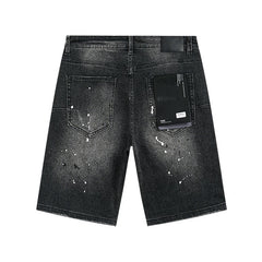 Mens trendy purple jeans 100% cotton Denim Shorts #PU520