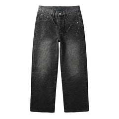 Mens trendy purple jeans 100% cotton Rhinestones #105