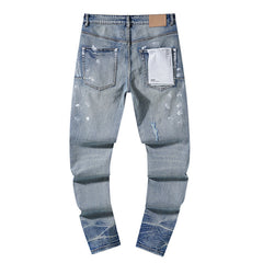 Mens trendy purple jeans 100% cotton Jeans #PU118
