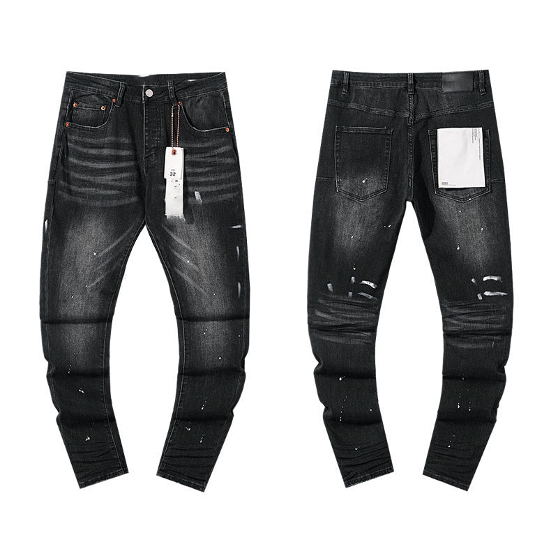 Mens trendy purple jeans 100% cotton Jeans #PU144