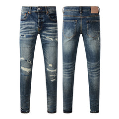 Mens trendy purple jeans 100% cotton Pure Cotton High Street Trend