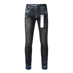 Mens trendy purple jeans 100% cotton Pure Cotton High Street Trend