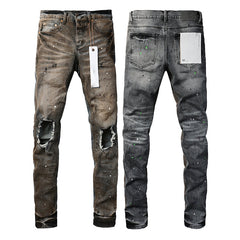 Mens trendy purple jeans 100% cotton Pure Cotton High Street Trend