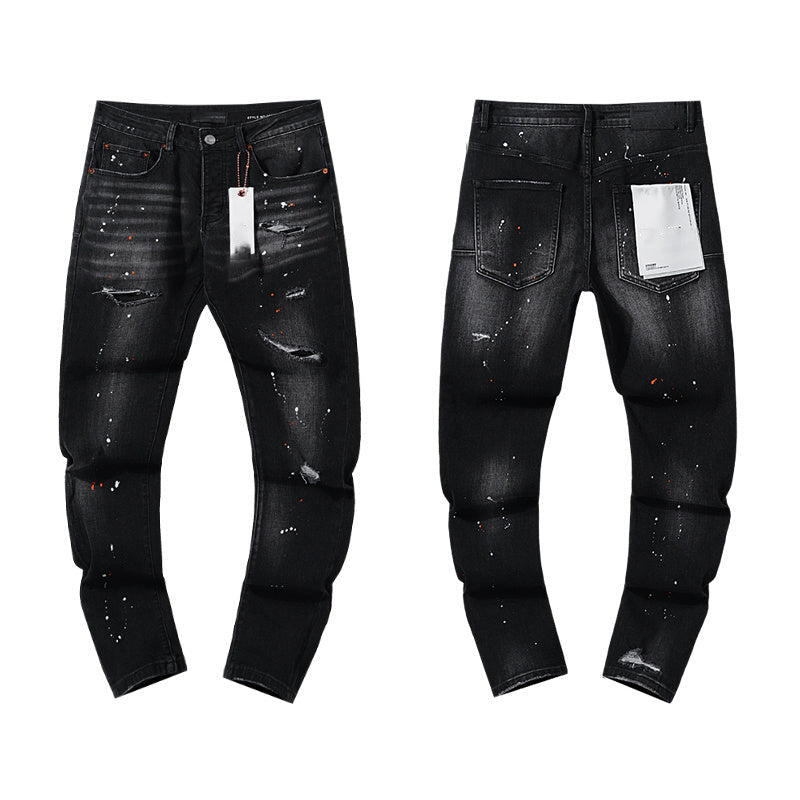Mens trendy purple jeans 100% cotton Jeans #PU125