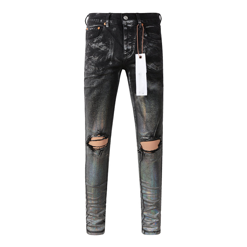 Mens trendy purple jeans 100% cotton Pure Cotton High Street Trend