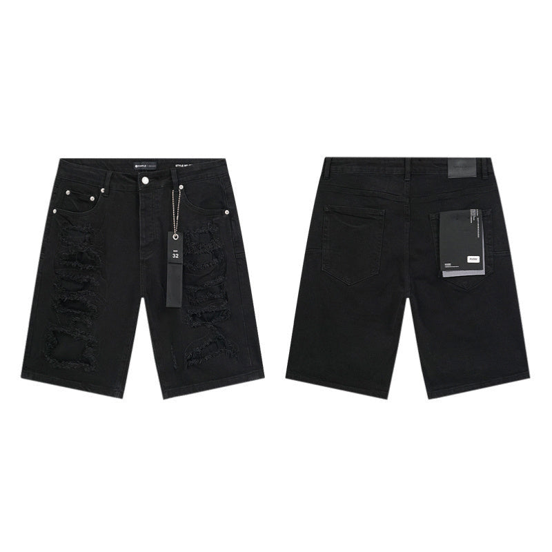 Mens trendy purple jeans 100% cotton Denim Shorts #PU502