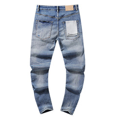 Mens trendy purple jeans 100% cotton Jeans #PU109