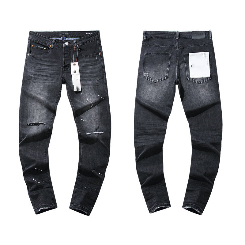 Mens trendy purple jeans 100% cotton Jeans #PU100