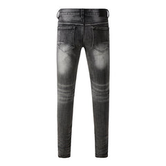 Mens trendy purple jeans 100% cotton Pure Cotton High Street Trend