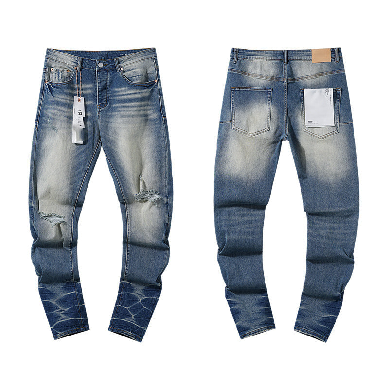 Mens trendy purple jeans 100% cotton Jeans #PU131
