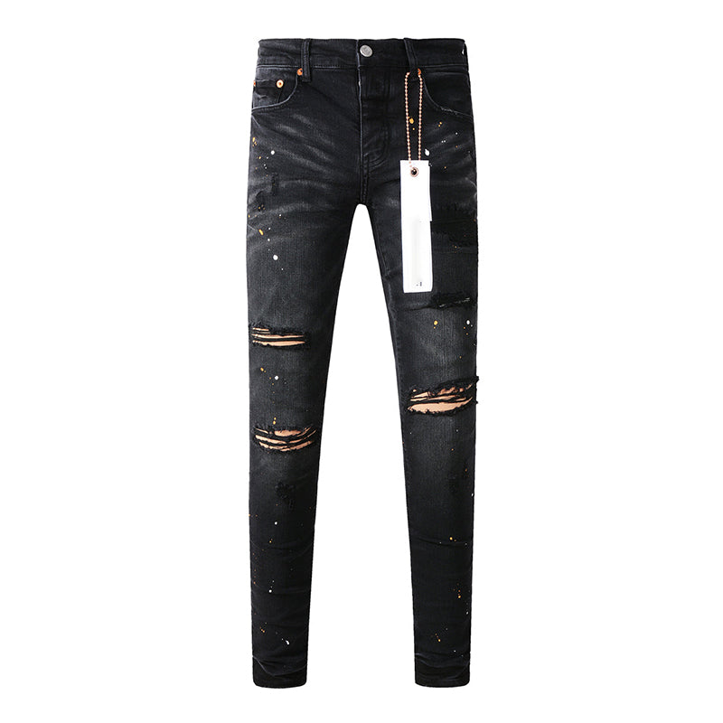 Mens trendy purple jeans 100% cotton Pure Cotton High Street Trend