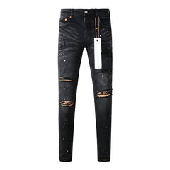 Mens trendy purple jeans 100% cotton Pure Cotton High Street Trend