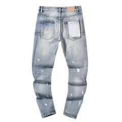 Mens trendy purple jeans 100% cotton Jeans #PU132