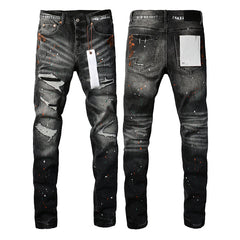 Mens trendy purple jeans 100% cotton Pure Cotton High Street Trend