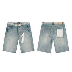 Mens trendy purple jeans 100% cotton Denim Shorts #PU513