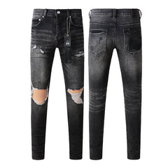 Mens trendy purple jeans 100% cotton Pure Cotton High Street Trend