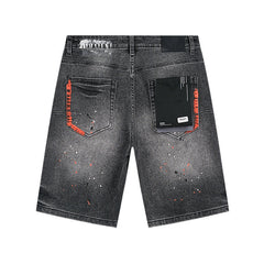 Mens trendy purple jeans 100% cotton Denim Shorts #PU521