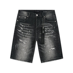 Mens trendy purple jeans 100% cotton Denim Shorts #PU520