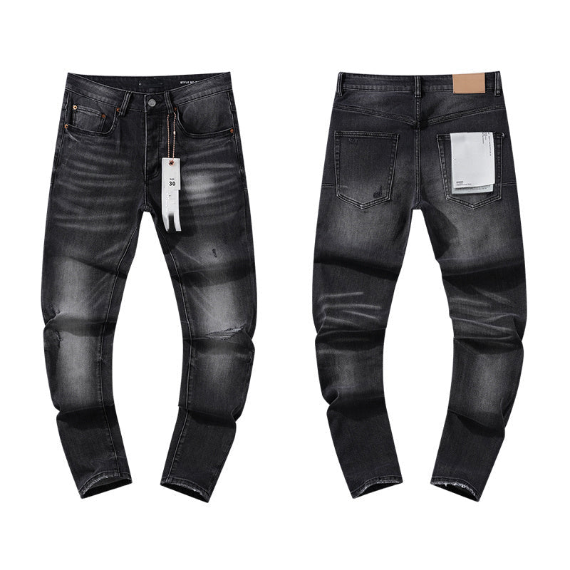Mens trendy purple jeans 100% cotton Jeans #PU111