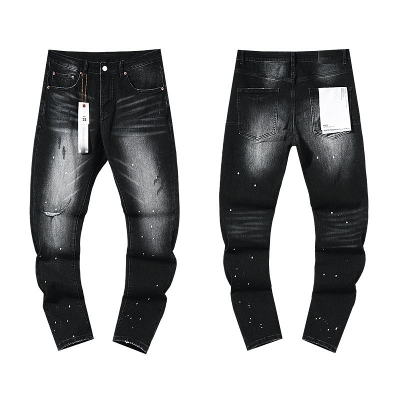Mens trendy purple jeans 100% cotton Jeans #PU129
