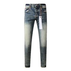 Mens trendy purple jeans 100% cotton Pure Cotton High Street Trend