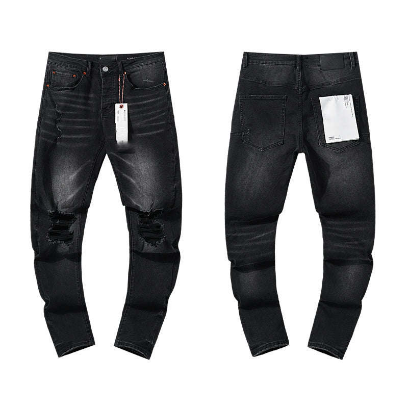 Mens trendy purple jeans 100% cotton Jeans #PU126