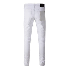 Mens trendy purple jeans 100% cotton Pure Cotton High Street Trend