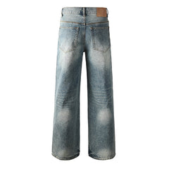 Mens trendy purple jeans 100% cotton Rhinestones #9133