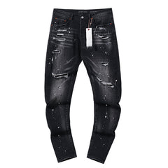 Mens trendy purple jeans 100% cotton Jeans #PU125
