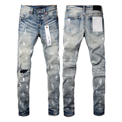 Mens trendy purple jeans 100% cotton Pure Cotton High Street Trend
