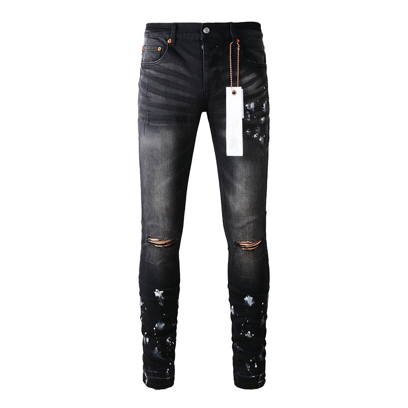 Mens trendy purple jeans 100% cotton Pure Cotton High Street Trend