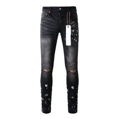 Mens trendy purple jeans 100% cotton Pure Cotton High Street Trend