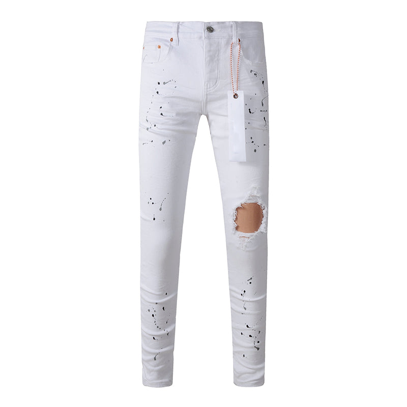 Mens trendy purple jeans 100% cotton Pure Cotton High Street Trend