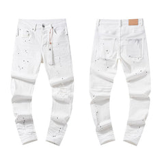 Mens trendy purple jeans 100% cotton Jeans #PU105