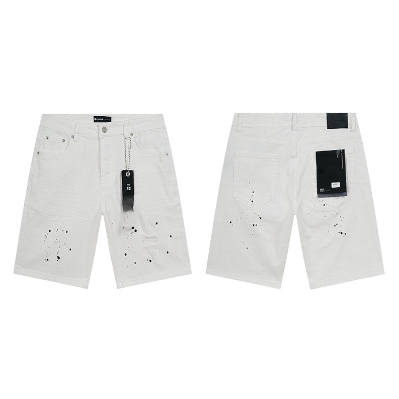 Mens trendy purple jeans 100% cotton Denim Shorts #PU501