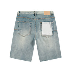 Mens trendy purple jeans 100% cotton Denim Shorts #PU513