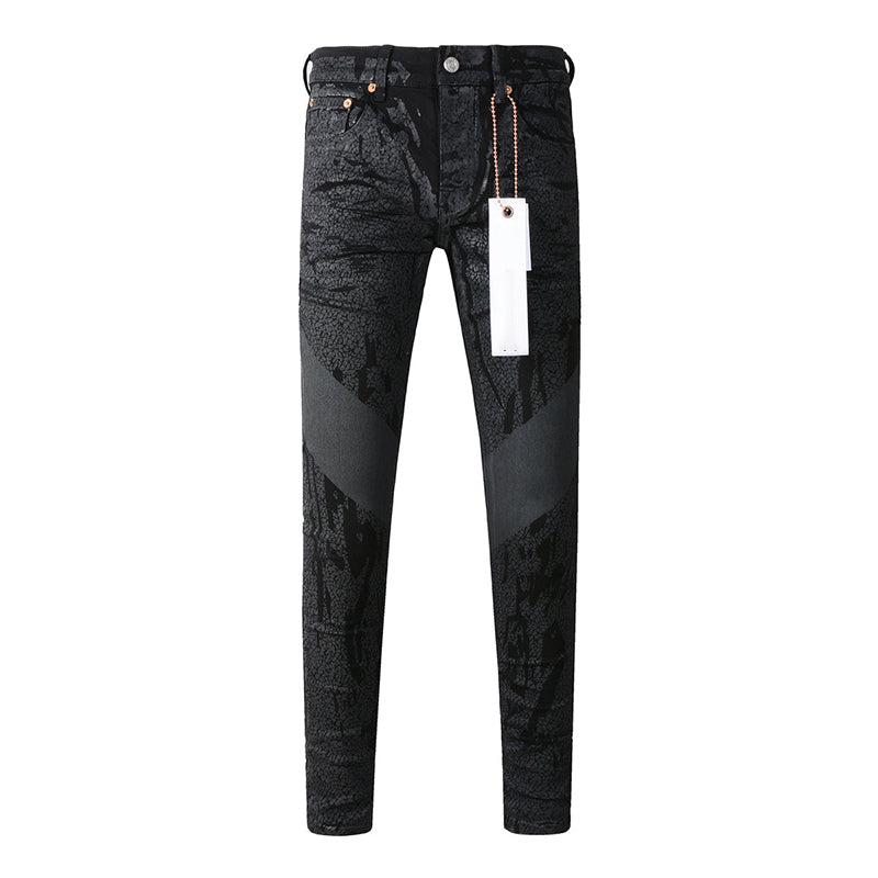 Mens trendy purple jeans 100% cotton Pure Cotton High Street Trend