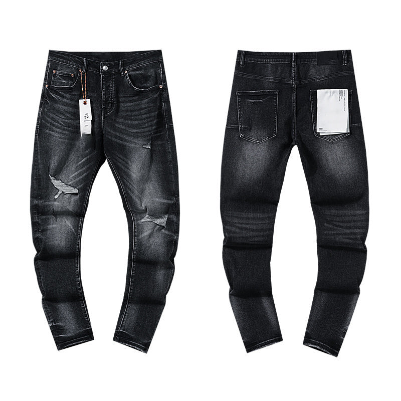 Mens trendy purple jeans 100% cotton Jeans #PU128