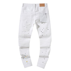 Mens trendy purple jeans 100% cotton Jeans #PU137