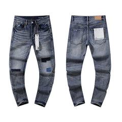 Mens trendy purple jeans 100% cotton Jeans #PU110