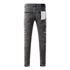 Mens trendy purple jeans 100% cotton Pure Cotton High Street Trend