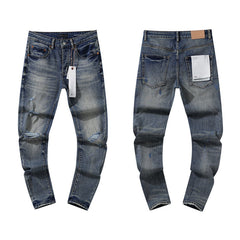 Mens trendy purple jeans 100% cotton Jeans #PU107