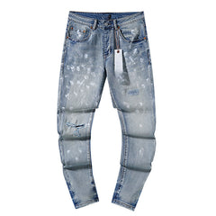 Mens trendy purple jeans 100% cotton Jeans #PU118