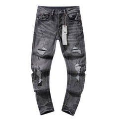 Mens trendy purple jeans 100% cotton Jeans #PU112