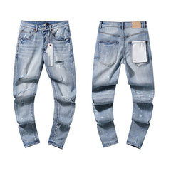 Mens trendy purple jeans 100% cotton Jeans #PU114