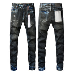 Mens trendy purple jeans 100% cotton Pure Cotton High Street Trend