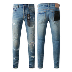 Mens trendy purple jeans 100% cotton Pure Cotton High Street Trend