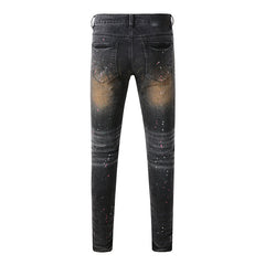 Mens trendy purple jeans 100% cotton Pure Cotton High Street Trend